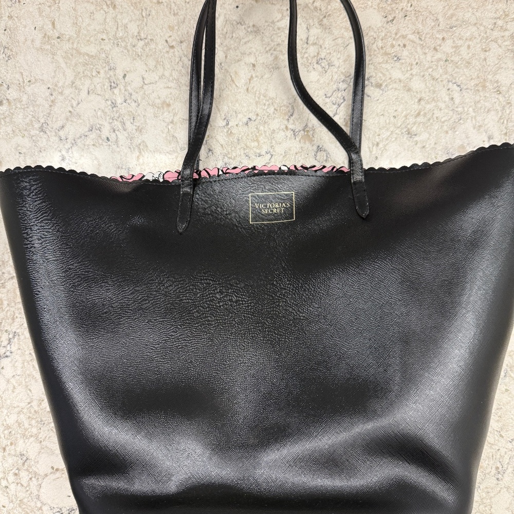 Victoria Secrets Bombshell Tote Shopper Black Handbag‎